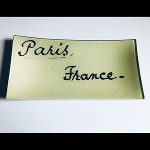 John Derian Glass Decoupage Rectangular Tray